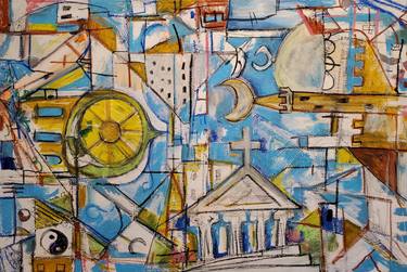 Saatchi Art Artist Jorge Perez-Rubio; Paintings, “Interfaith Tolerance and Cooperation Cityscape” #art