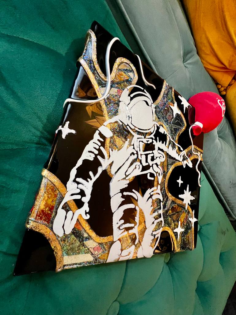 Original Abstract Expressionism Outer Space Mixed Media by Cassidy Barnes