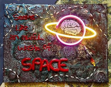 Original Abstract Outer Space Mixed Media by Cassidy Barnes
