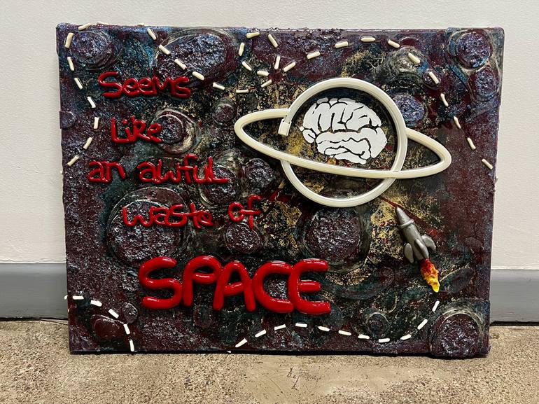 Original 3d Sculpture Outer Space Mixed Media by Cassidy Barnes