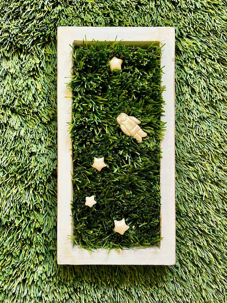 Original Modernism Outer Space Mixed Media by Cassidy Barnes