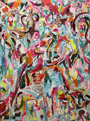 Original Abstract Expressionism Abstract Paintings by gulay alpay