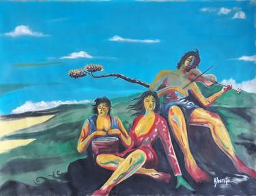 Original Expressionism People Paintings by Uud Bharata