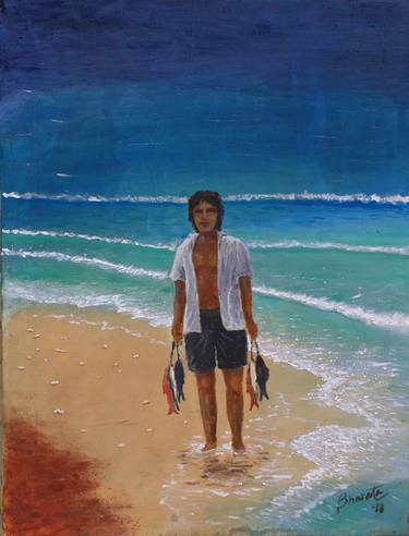 Original Expressionism Beach Paintings by Uud Bharata