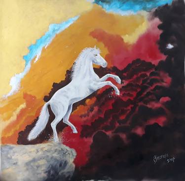 Original Abstract Expressionism Animal Paintings by Uud Bharata