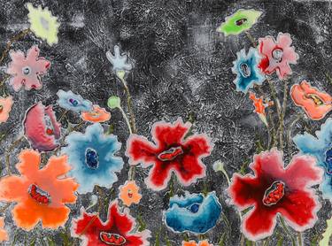 Print of Floral Paintings by Khatuna Esaiashvili