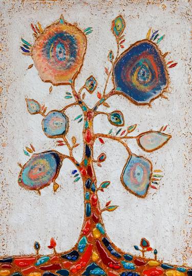 Print of Fine Art Tree Paintings by Khatuna Esaiashvili