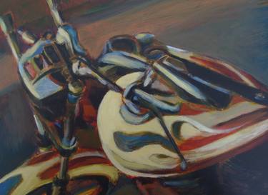 Original Motorbike Paintings by Sarah Ann Mitchell