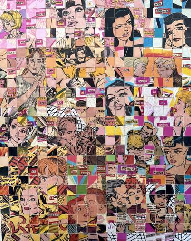 Original Pop Art Comics Collage by Jamie Donahue