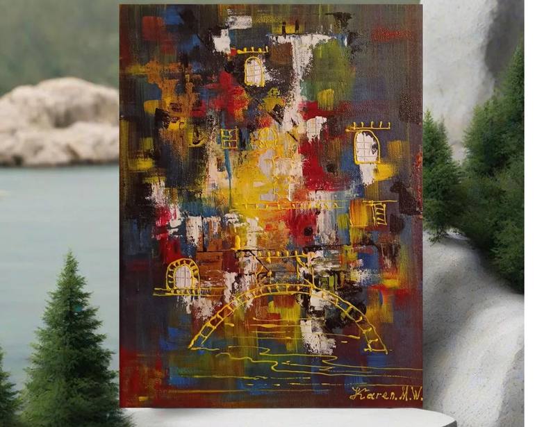 Original Abstract Painting by KAREN Msryan