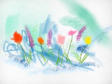 Original Abstract Floral Digital by Cristina Inciarte