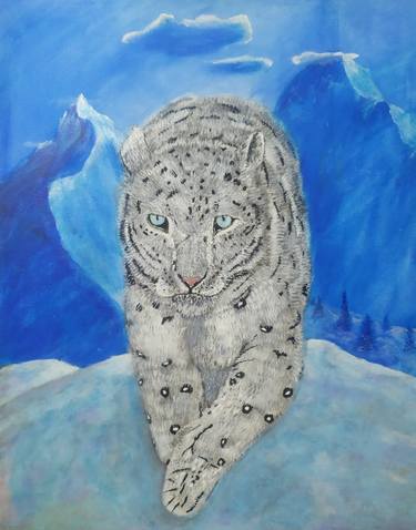 Snow Leopard Watercolor Painting - How to Paint Animals \ Speed
