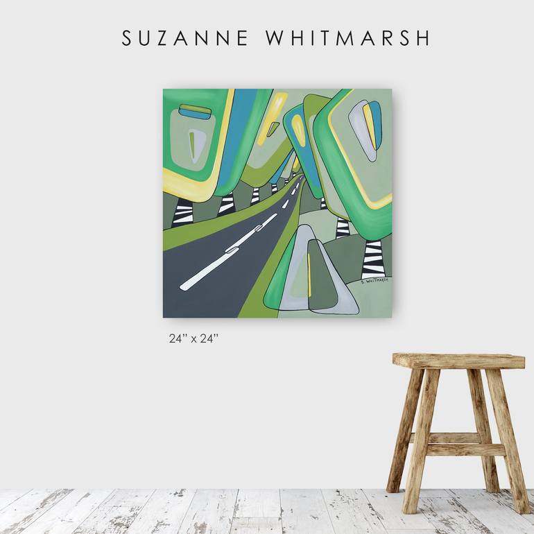 Original Abstract Expressionism Landscape Painting by Suzanne Whitmarsh