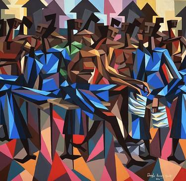 Original Geometric Paintings by Etsegbe Kennedy ayodeji