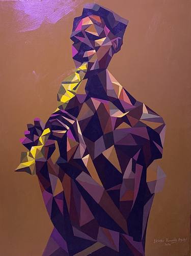 Original Cubism Music Paintings by Etsegbe Kennedy ayodeji