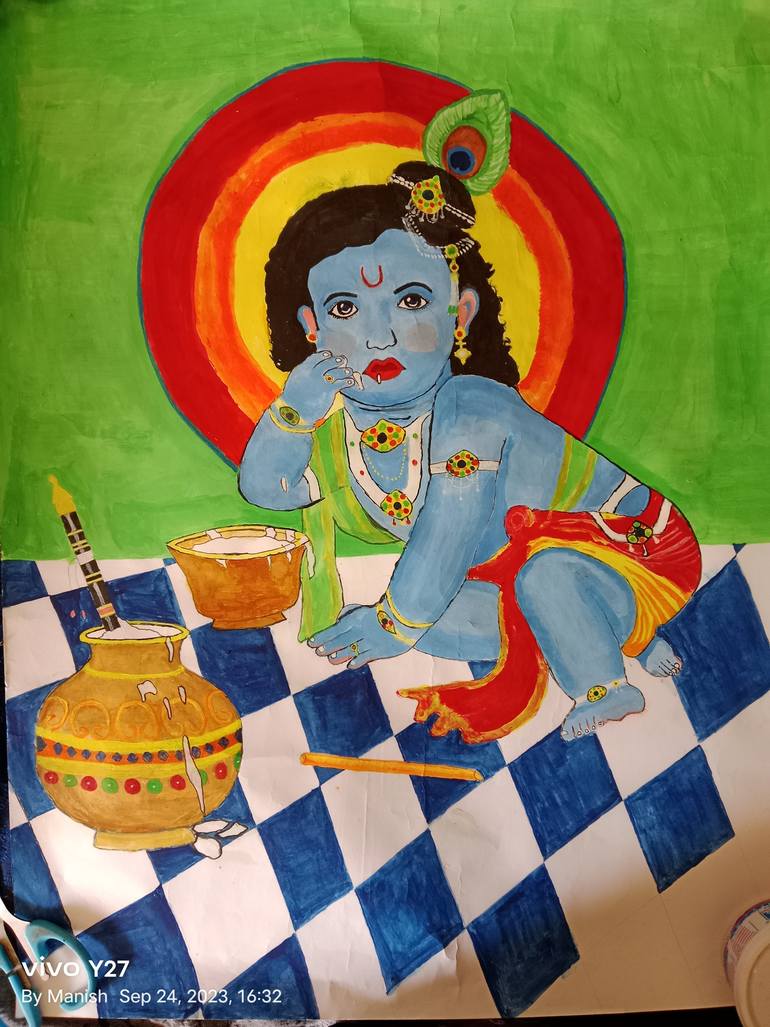 Original Abstract Expressionism Religion Painting by Prajapati Manish