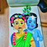 With cuteness of radhaa krishna
