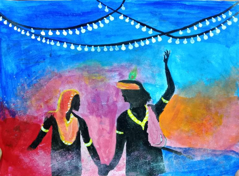 Original Art Deco Religion Painting by Prajapati Manish