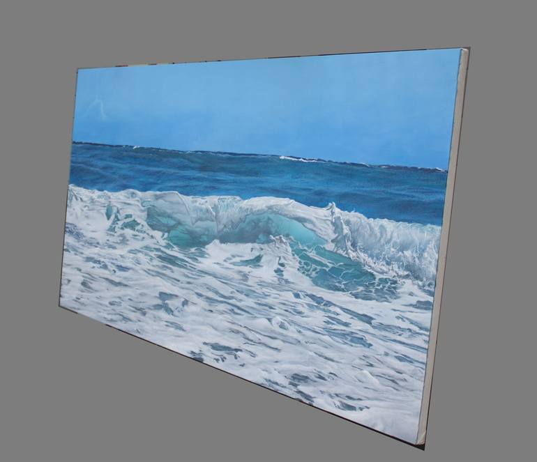 Original Photorealism Seascape Painting by Lorenzo Sperzaga