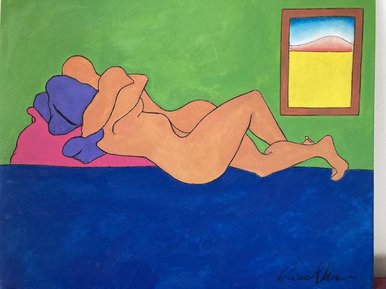 Original Abstract Nude Painting by Valerio Cucaro