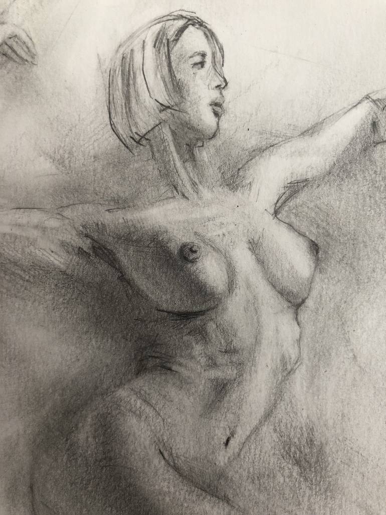 Original Figurative Women Drawing by André Rodrigues
