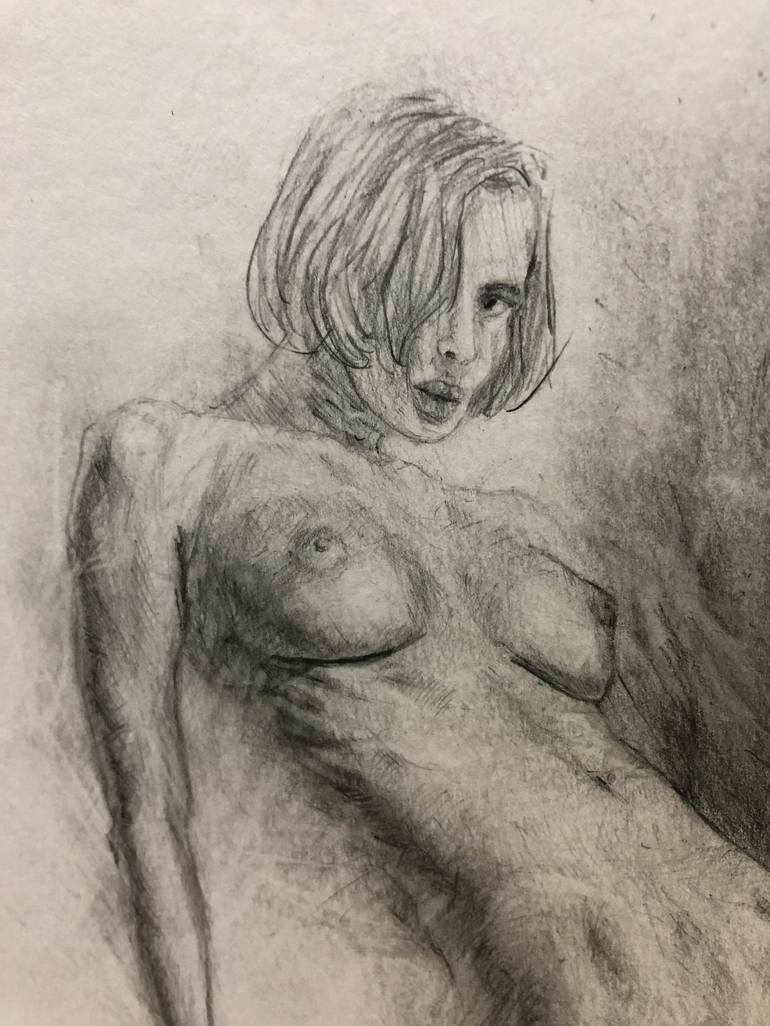 Original Figurative Women Drawing by André Rodrigues