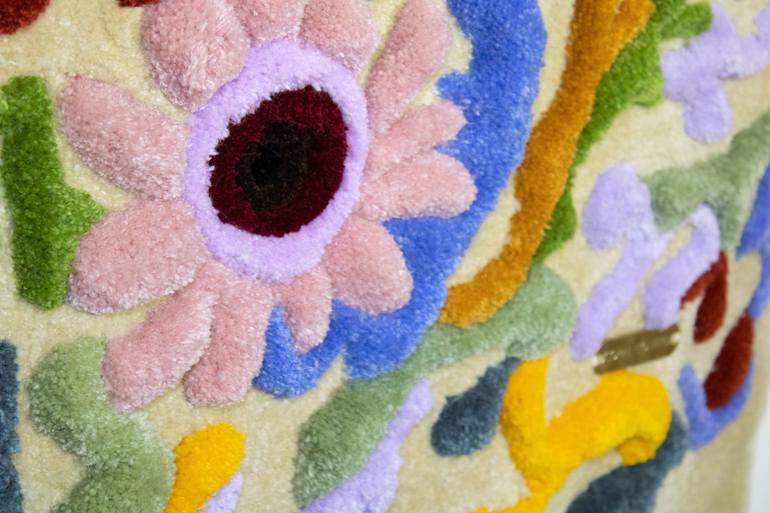 Original Abstract Floral Mixed Media by Abigail Henthorne