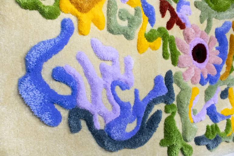 Original Abstract Floral Mixed Media by Abigail Henthorne