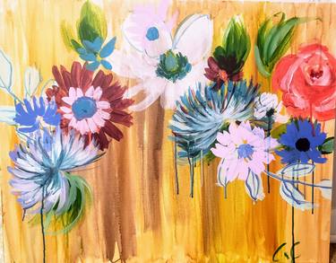 Original Fine Art Floral Paintings by Colleen Sandland