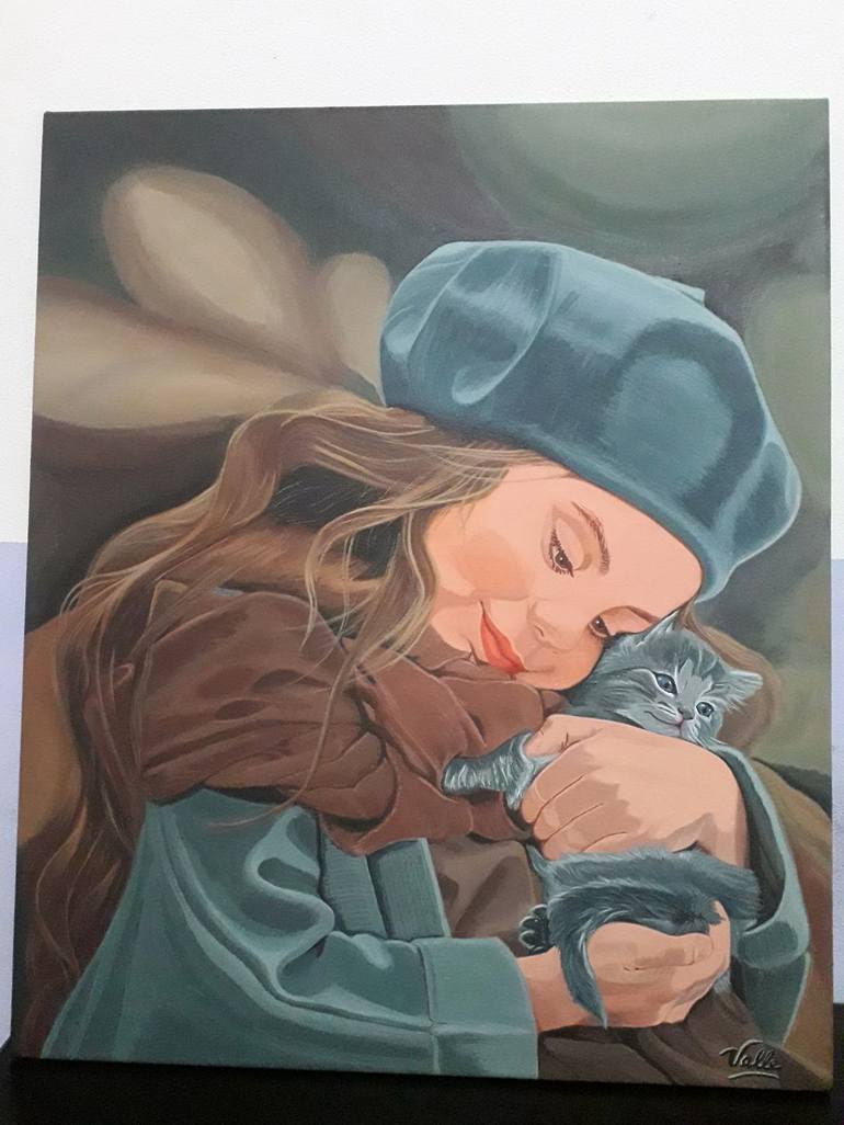 Original Contemporary Cats Painting by María del Valle Moyano