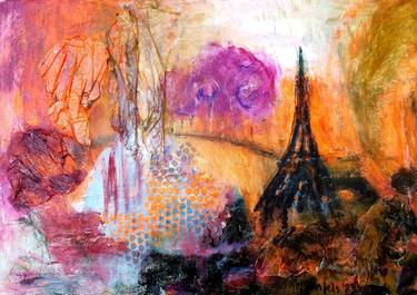 Original Abstract Expressionism Cities Paintings by Roxana von Koppenfels