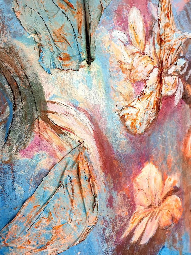 Original Abstract Expressionism Floral Painting by Roxana von Koppenfels