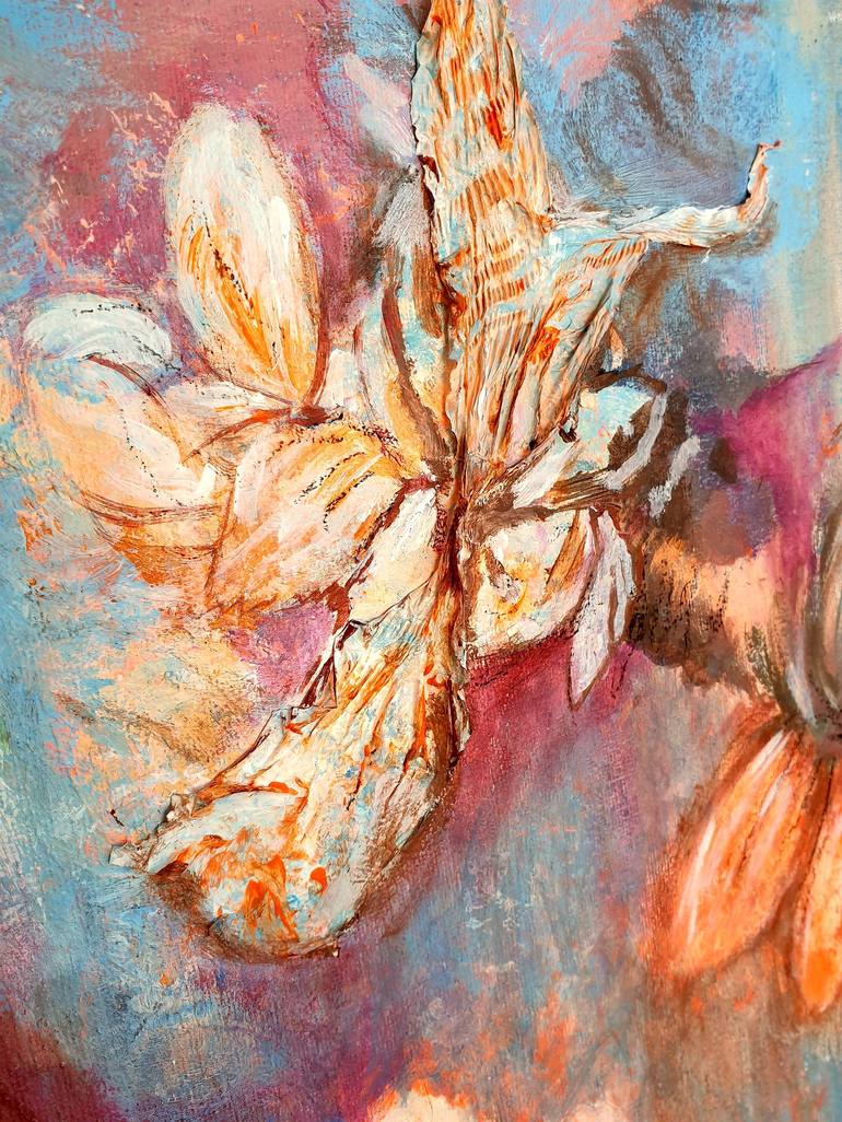 Original Abstract Expressionism Floral Painting by Roxana von Koppenfels