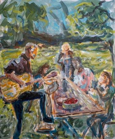 Original Expressionism Family Painting by Jonas Hansson