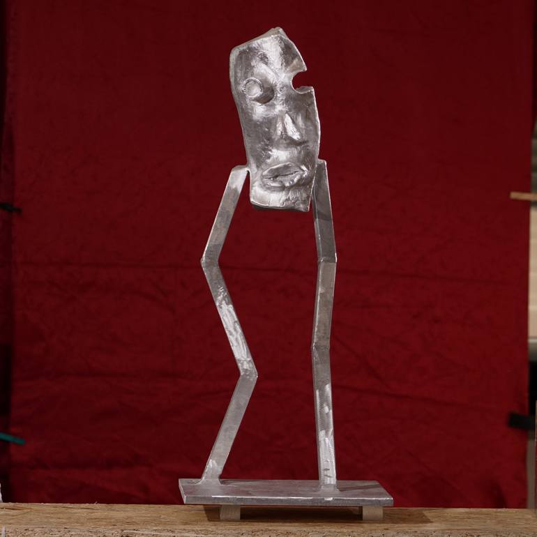 Original Figurative Portrait Sculpture by Hans-Günter Martin Dziurdza-Gloßner