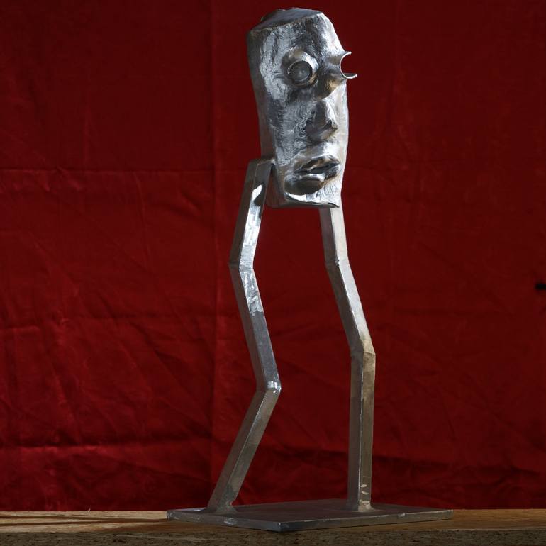 Original Figurative Portrait Sculpture by Hans-Günter Martin Dziurdza-Gloßner
