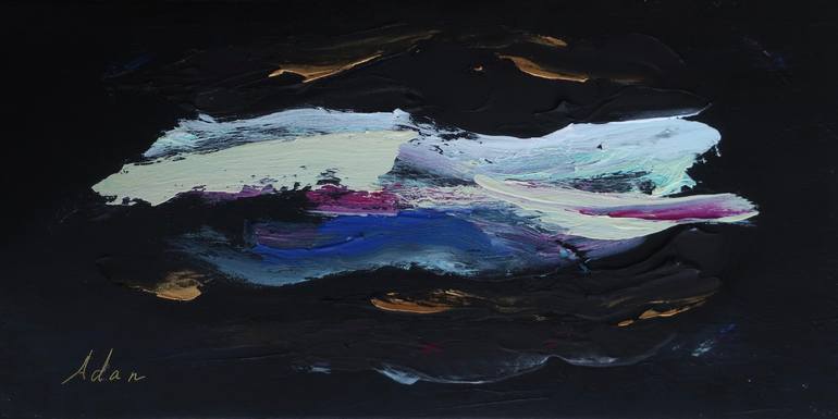Original Abstract Painting by Felipe Adan Lerma | Abstract Art on Canvas | From the Night 2 2024 (Cosmic Sandwich)