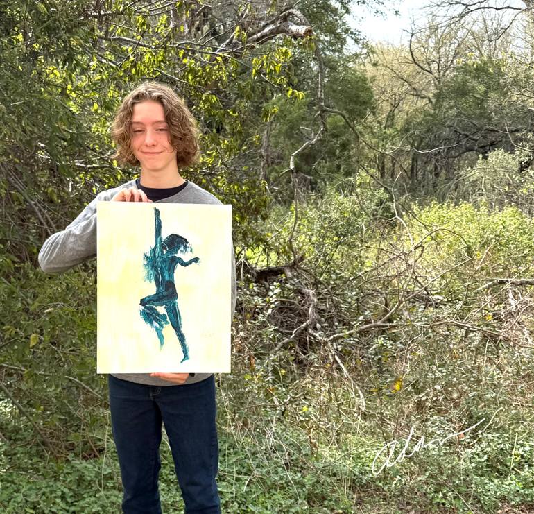 Original Abstract Performing Arts Painting by Felipe Adan Lerma