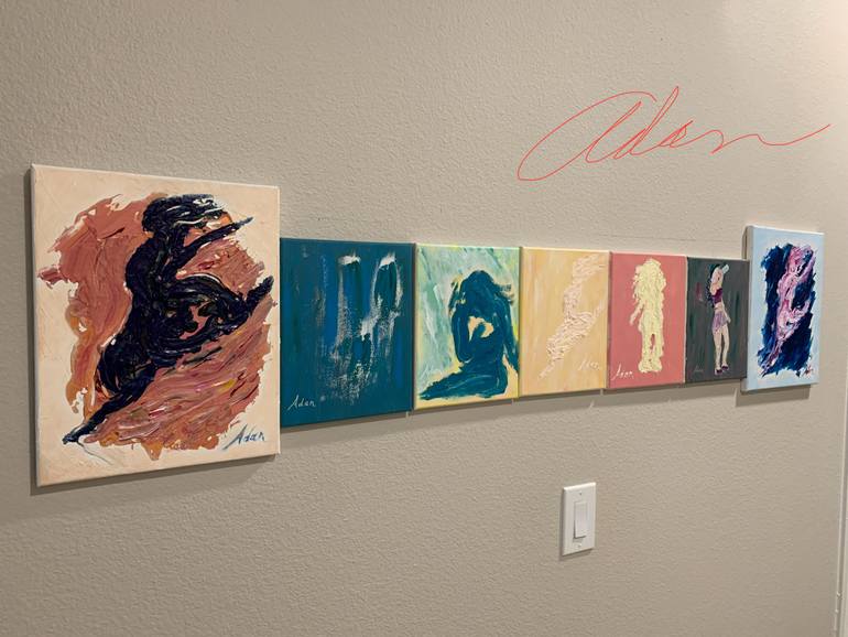 Original Abstract Expressionism Performing Arts Painting by Felipe Adan Lerma