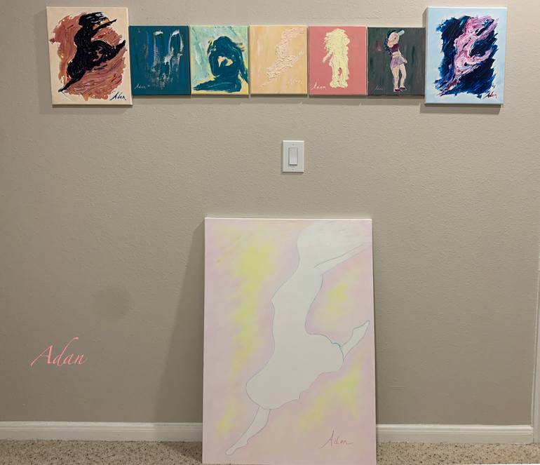 Original Abstract Performing Arts Painting by Felipe Adan Lerma