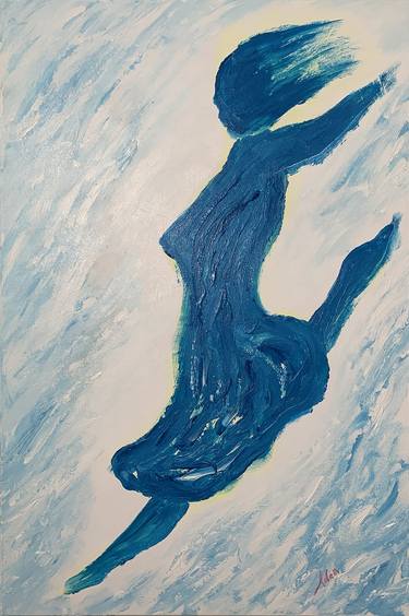 Original Impressionism Women Painting by Felipe Adan Lerma