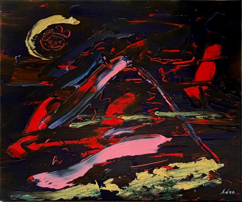 Original Abstract Painting by Felipe Adan Lerma | Abstract Art on Canvas | In the Night 2026