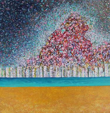 Original Abstract Cities Paintings by Nicolás García Sáez