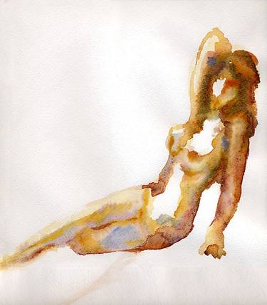 Original Figurative Nude Painting by Ekaterina Lych