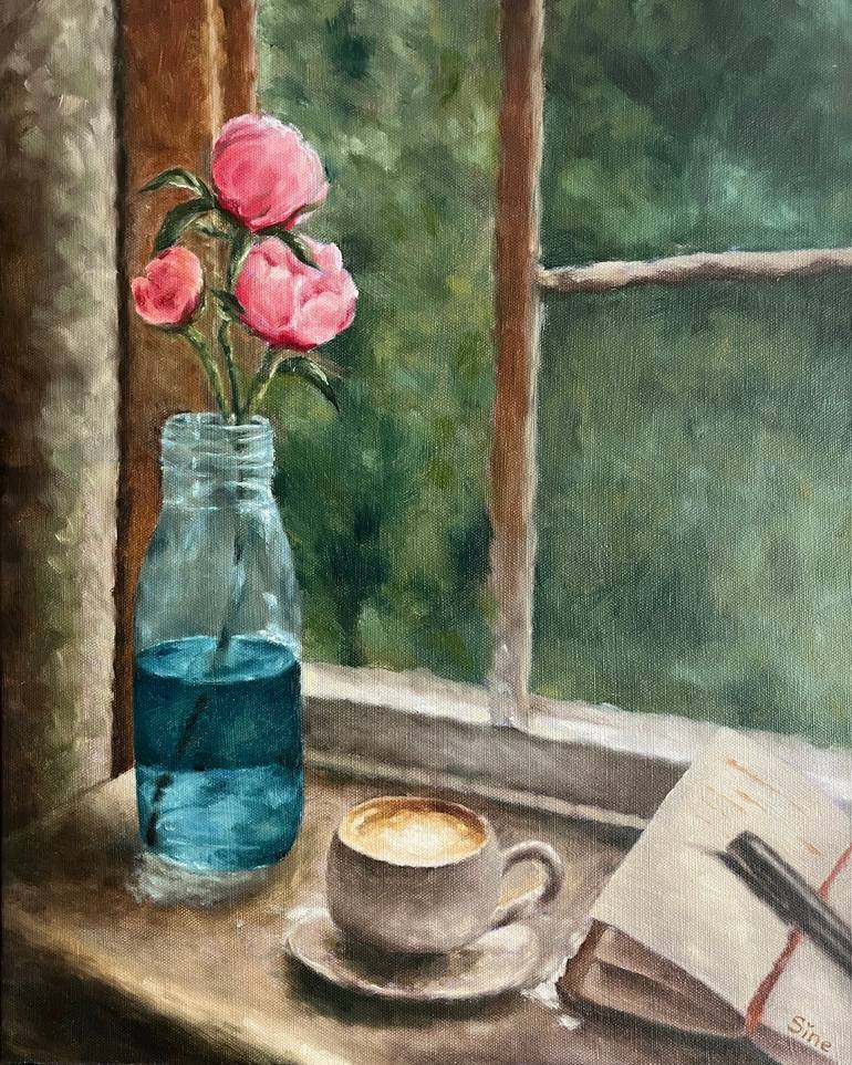 Original Time Painting by Sine Lam  Symbolism Art on Canvas  Morning Passage of Time