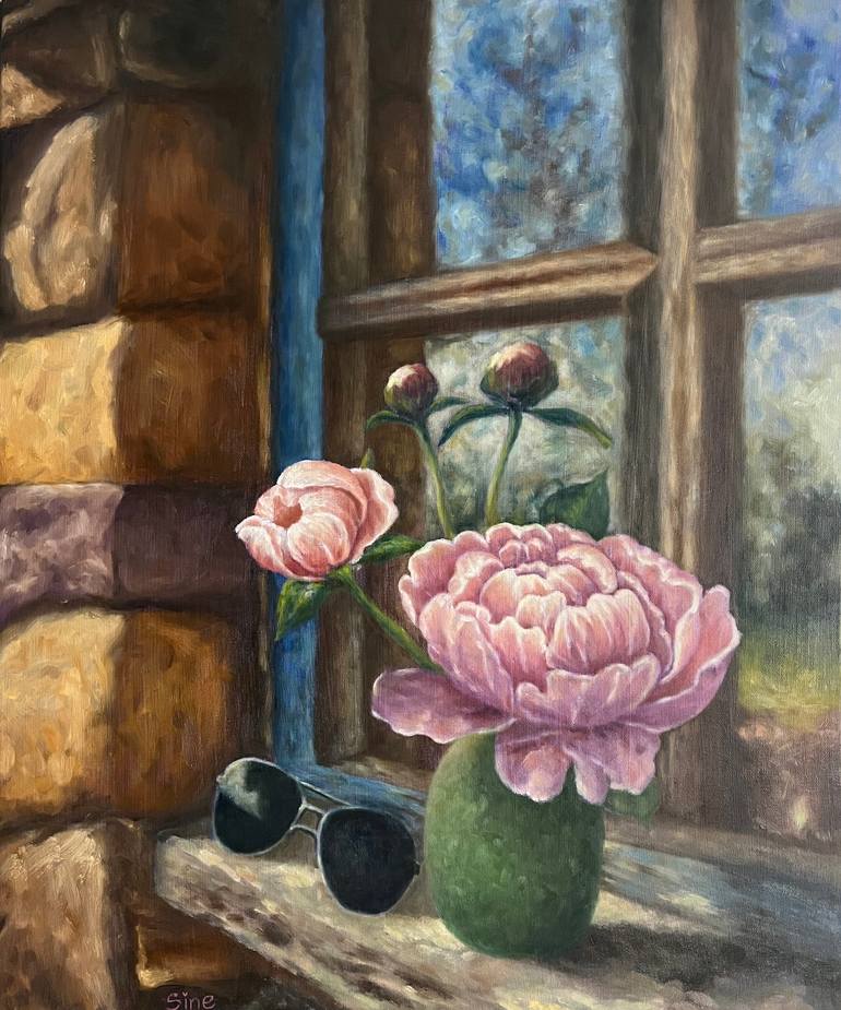Original Time Painting by Sine Lam  Symbolism Art on Canvas  Afternoon Passage Of Time