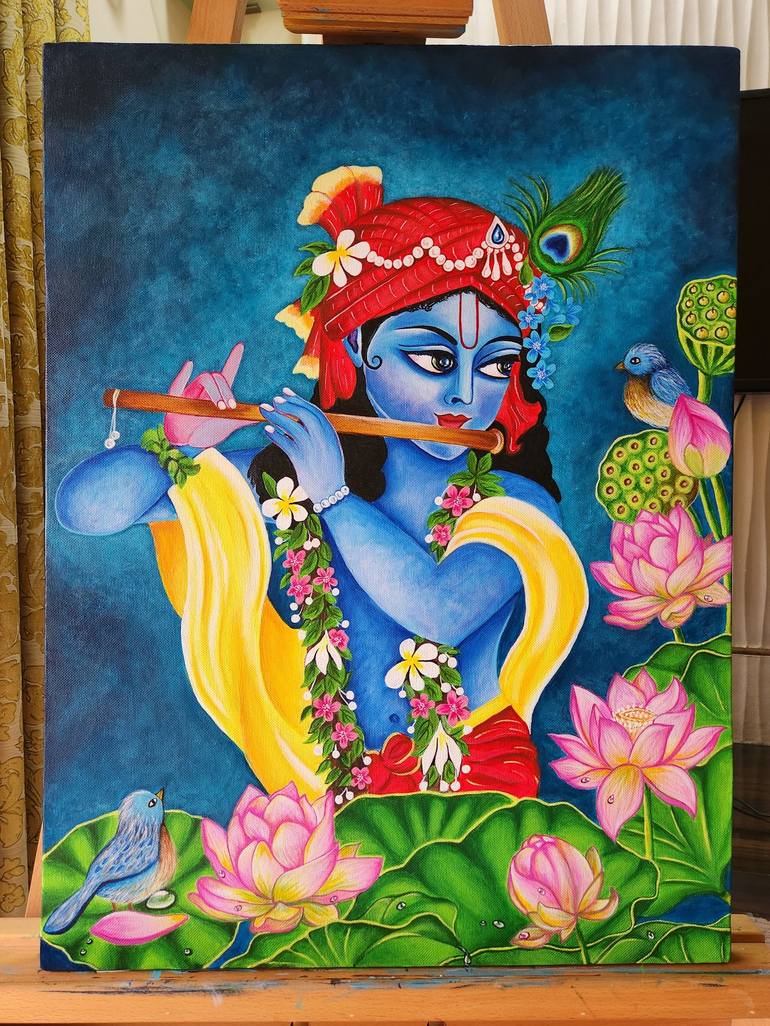 Original Realism Religion Painting by sannidha vaitla