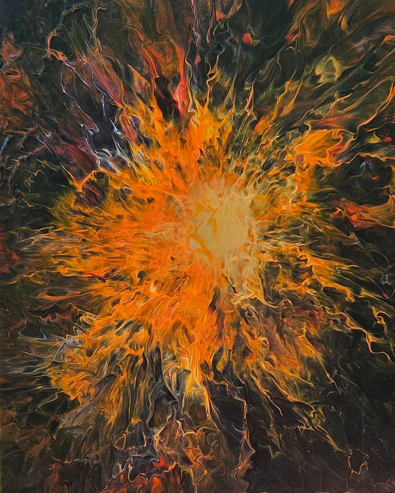 Fired Up Painting by Mish Dini Saatchi Art