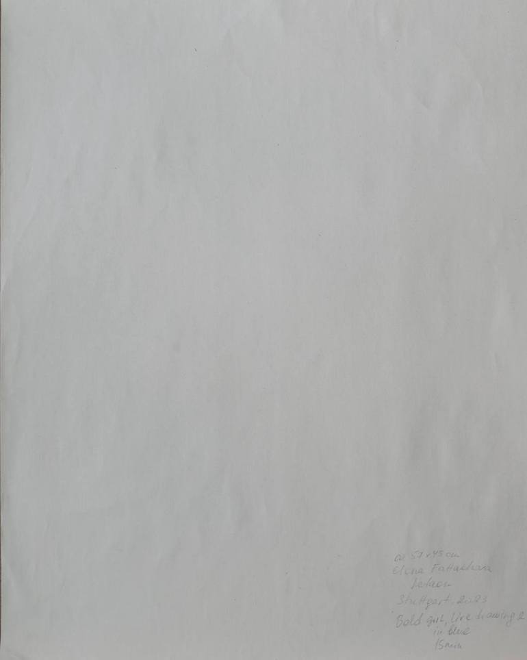 Original Expressionism Nude Drawing by Elena Le Taon Fattakhova
