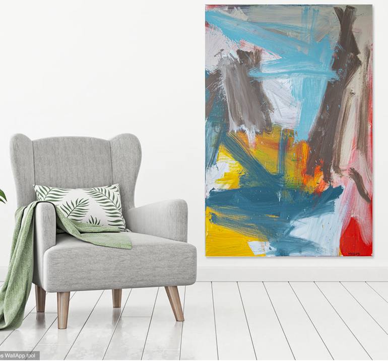 Original Abstract Expressionism Abstract Painting by Ron Meeks